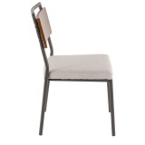 LumiSource Fiji Dining Chair - Set of 2 - CREAM - Side