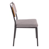 LumiSource Fiji Dining Chair - Set of 2 - GREY - Side