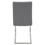 LumiSource Foster Dining Chair - Set of 2 - GREY - Rear