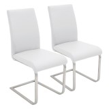 LumiSource Foster Dining Chair - Set of 2 - WHITE 
