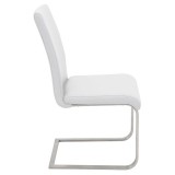 LumiSource Foster Dining Chair - Set of 2 - WHITE - Side