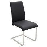 LumiSource Foster Dining Chair - Set of 2 - BLACK - Perspective