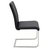 LumiSource Foster Dining Chair - Set of 2 - BLACK - Side