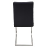 LumiSource Foster Dining Chair - Set of 2 - BLACK - Rear
