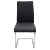 LumiSource Foster Dining Chair - Set of 2 - BLACK - Front