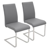 LumiSource Foster Dining Chair - Set of 2 - GREY 