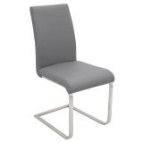 LumiSource Foster Dining Chair - Set of 2 - GREY - Perspective
