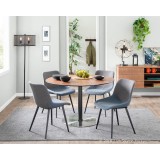 LumiSource Outlaw Two-Tone Chair - Set of 2 - BLUE+GREY - Lifestyle