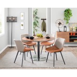LumiSource Outlaw Two-Tone Chair - Set of 2 - BROWN - Lifestyle