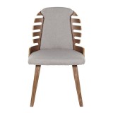 LumiSource Palm Dining Chair - Set of 2 - GREY - Front