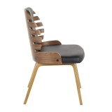 LumiSource Palm Dining Chair - Set of 2 - BLACK - Side