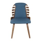 LumiSource Palm Dining Chair - Set of 2 - BLUE - Front