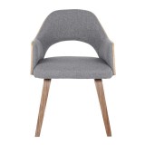 LumiSource Rollo Dining Chair - Set of 2 - CHARCOAL - Front