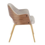 LumiSource Rollo Dining Chair - Set of 2 - BEIGE - Side