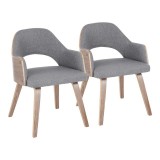 LumiSource Rollo Dining Chair - Set of 2 - CHARCOAL 