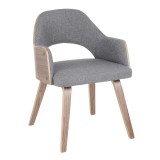 LumiSource Rollo Dining Chair - Set of 2 - CHARCOAL - Perspective