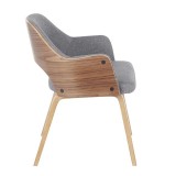 LumiSource Rollo Dining Chair - Set of 2 - CHARCOAL - Side