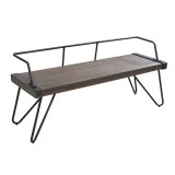 LumiSource Stefani Bench - WALNUT - Perspective