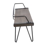 LumiSource Stefani Bench - WALNUT - Side