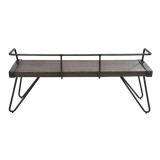 LumiSource Stefani Bench - WALNUT - Rear