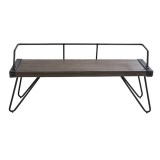 LumiSource Stefani Bench - WALNUT - Front