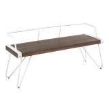 LumiSource Stefani Bench - ESPRESSO - Perspective