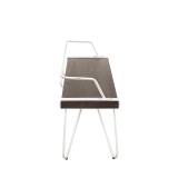 LumiSource Stefani Bench - ESPRESSO - Side