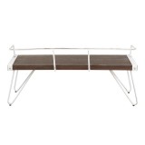 LumiSource Stefani Bench - ESPRESSO - Rear