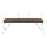 LumiSource Stefani Bench - ESPRESSO - Front