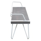 LumiSource Stefani Bench - GREY - Side