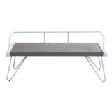 LumiSource Stefani Bench - GREY - Front
