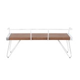 LumiSource Stefani Bench - BROWN - Rear