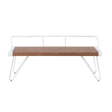LumiSource Stefani Bench - BROWN - Front
