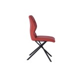 Whiteline Modern Living Marlon Dining Chair - Burgundy - Side