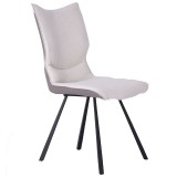 Whiteline Modern Living Silvia Dining Chair - Grey + White - Perspective