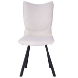 Whiteline Modern Living Silvia Dining Chair - Grey + White - Front