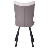 Whiteline Modern Living Silvia Dining Chair - Grey + White - Rear