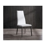 Whiteline Modern Living Ricky Dining Chair - Grey Oak / White