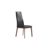 Whiteline Modern Living Ricky Dining Chair - Walnut / Black