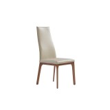 Whiteline Modern Living Ricky Dining Chair - Walnut / Taupe