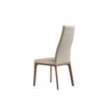 Ricky Dining Chair Taupe Faux Leather - Back