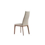 Whiteline Modern Living Ricky Dining Chair - Walnut / Taupe