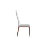 Whiteline Modern Living Ricky Dining Chair - Walnut / White