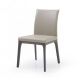Stella Dining Chair With Taupe Faux Leather