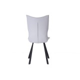 Whiteline Modern Living Silvia Dining Chair - Light Grey - Rear