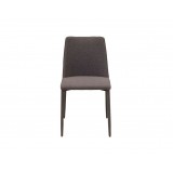 Billings Dining Chair Dark Grey Fabric with Metal Frame Set of 2 - Front