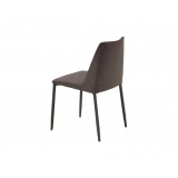 Billings Dining Chair Dark Grey Fabric with Metal Frame Set of 2 - Back Angle