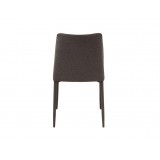 Billings Dining Chair Dark Grey Fabric with Metal Frame Set of 2 - Back