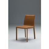 Fleur Dining Chair Caramel In Full Leather Wrap