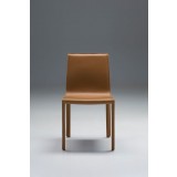 Fleur Dining Chair Caramel In Full Leather Wrap - Front